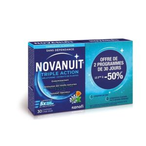 Novanuit Triple Action sommeil 2x30 comprimés