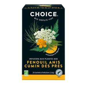 Infusion bio Fenouil Anis Cumin des près 20 sachets