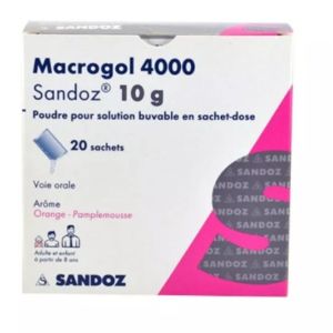 Macrogol 4000 10g poudre 20 sachets