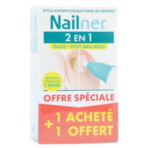 Stylo Antimycosique pour les ongles 2 en 1 - Lot de 2