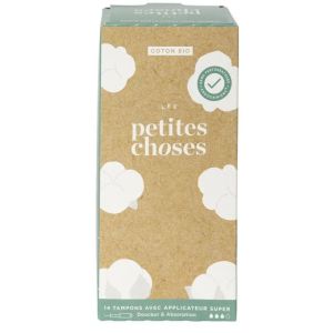Tampons Flux Super Avec Applicateurs Coton Bio x4