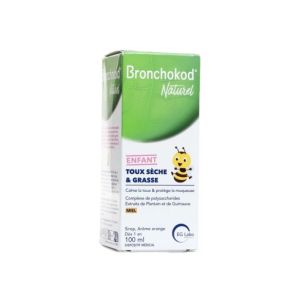 Bronchokod Naturel Enfant Sirop Toux Sèche & Grasse 100 ml