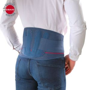 Gibaud - Lombogib Double Action - Ceinture de Soutien Lombaire - Bleu- taille 4 - hauteur 21cm