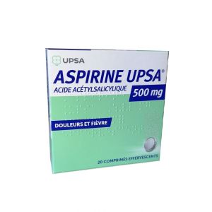Aspirine 500 mg 20 comprimés effervescents