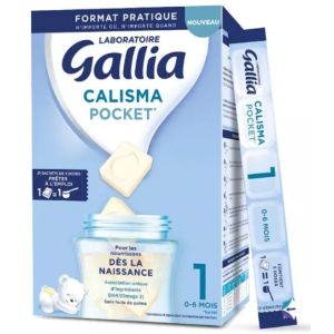 CALISMA POCKET - Lait en Poudre 1er Âge - De 0 à 6 mois, 21 Sachets de 5 Doses