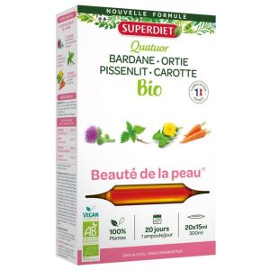Quatuor beauté de la peau BIO - 20 ampoules