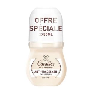 Anti-Traces 48H Déodorant Sans Parfum Roll-On Lot de 2 x 50 ml