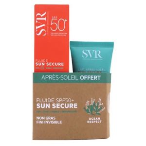 Sun Secure Fluide SPF50+ - 50ml + Lait Après-Soleil Apaisant - 50ml OFFERT