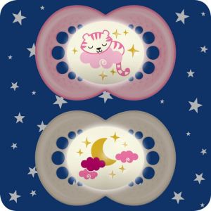 Sucette Nuit - 6 mois+ - Silicone x2