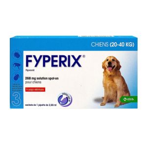 Fyperix chiens 20-40kg 3 pipettes