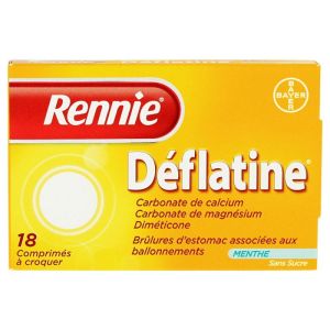 Rennie Déflatine 18 comprimés sans sucre