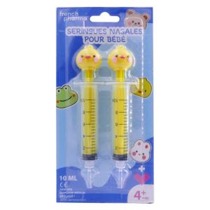 2 seringues nasales pour bébé poussin 10ml