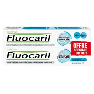 Protection Complète Dentifrice Blancheur Zinc + Fluor - 2 x 75 ml