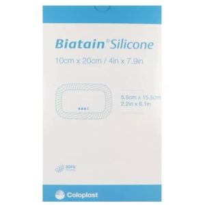 Biatain Silicone Hydrocellulaires Adhésifs 10cmx20cm 10 Pansements
