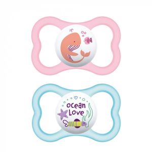 Sucettes Symétriques Silicone Suprême 6 mois et plus x2