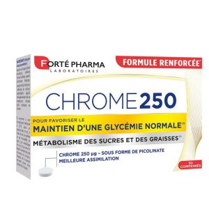 Chrome 250 Maintien d'une Glycémie Normale 30 comprimés