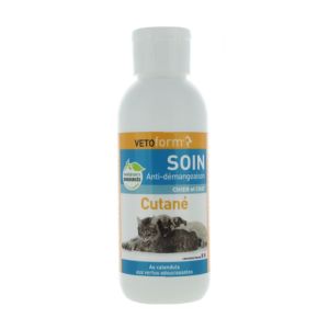 Vetoform Soin Anti-Démangeaison Cutané Chien et Chat 125 ml