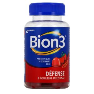 Bion 3 Défense Arome Fruits Rouges 60 gommes