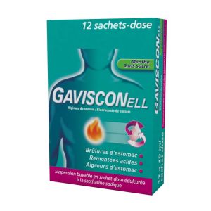 Gaviscon menthe sans sucre - 12 Sachets