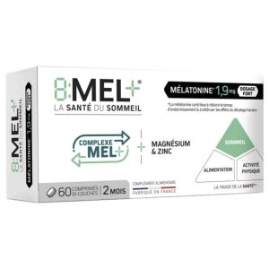 Mélatonine 1,9 mg 60 Comprimés Bi-Couches