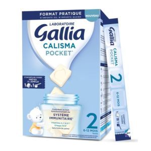 CALISMA POCKET - Lait en Poudre 2ème Âge - De 6 à 12 mois, 21 Sachets de 5 Doses