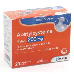 Acétylcystéine 200mg - 20 Sachets de 3g