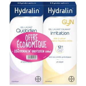 Gyn Gel Lavant Calmant Irritation 200 ml + Gel Lavant Quotidien Equilibre Intime 200 ml -20%