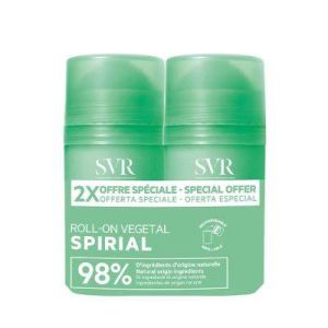 Spirial Déodorant 24h Végétal Roll-On Lot de 2 x 50 ml