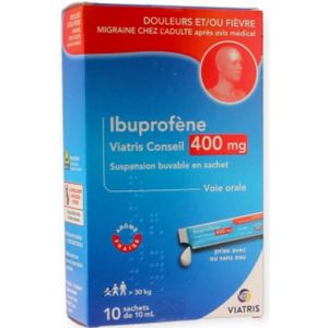 Ibuprofène 400 mg Viatris Conseil Suspension Buvable x 10