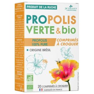 Propolis Verte & Bio 20 Comprimés à Croquer (Date de péremption juillet 2023)