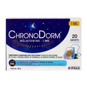 ChronoDorm mélatonine 1 mg 20 tisanes