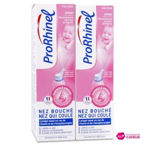Spray nasal nourrissons et jeunes enfants, lot de 2 x 100 ml