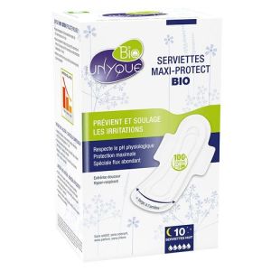 Serviette Maxi-Protect Bio - boîte x10 serviette nuit