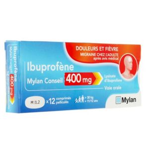 Ibuprofène 400mg - 12 comprimés