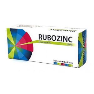 RUBOZINC 15 mg (gluconate de zinc) gélules B/60