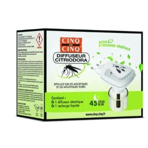 Diffuseur Citriodora Anti-Moustiques + 1 Recharge Liquide