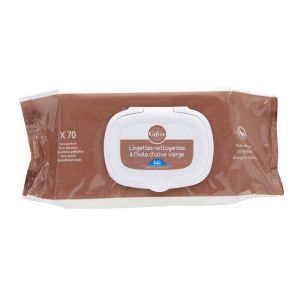 Lingettes bébé Huile Olive Vierge - 70 unités