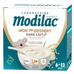 Mon 1er Dessert Sans Lait Goût Nature - De 6 à 12 mois, 10 Sachets