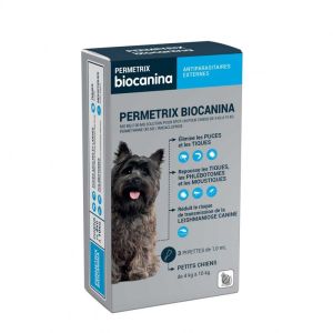 Permetrix Petits Chiens (4kg À 10kg) - 3 Pipettes De 1ml