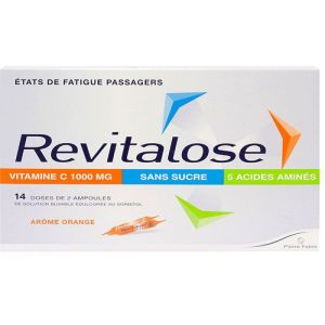 Revitalose sans sucre - 14 ampoules