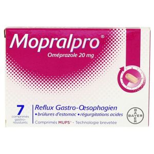 Mopralpro 20mg 7 comprimés gastro-résistants