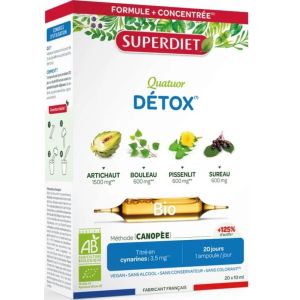 Quatuor Pissenlit Drainage Bio 20 Ampoules