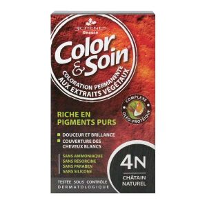 Color & Soin coloration permanente - 4N châtain naturel