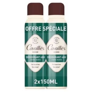 Homme Déodorant Cèdre Marin 48H Lot de 2 x 150 ml