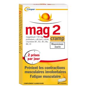 Mag 2 - Cramp - Prévient les contractions musculaires involontaires, Fatigue musculaire - 30 cps