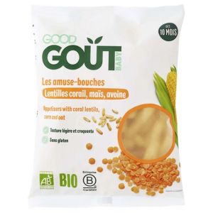 Amuse-Bouches Lentilles Corail, Maïs, Avoine Dès 10 Mois Bio 35 g