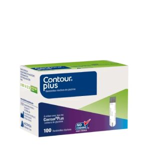 100 bandelettes réactives Contour Plus