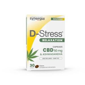 D-Stress Relaxation  CBD 50mg & Ashwagandha 30 capsules