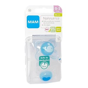Sucette Naissance - 0-2mois - Silicone X2