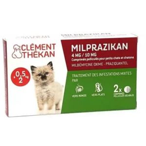 2 comprimés Vermifuge Milprazikan 4mg / 10mg